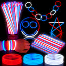 JOYIN Patriotic Glow Sticks Party Pack - 200 Pcs Red, White & Blue