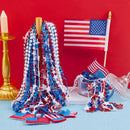 JOYIN Patriotic July 4th Beaded Necklaces with Holiday Pendants - 24 Pcs
