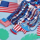 JOYIN Patriotic July 4th Beaded Necklaces with Holiday Pendants - 24 Pcs