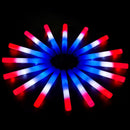 JOYIN Patriotic Red, White & Blue LED Foam Sticks with 3 Light Modes - 12 Pcs