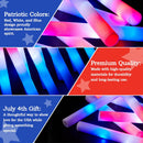 JOYIN Patriotic Red, White & Blue LED Foam Sticks with 3 Light Modes - 12 Pcs