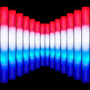 JOYIN Patriotic Red, White & Blue LED Foam Sticks with 3 Light Modes - 12 Pcs