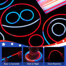 JOYIN Patriotic Red, White & Blue Light-Up Glow Party Supplies - 162 Pcs