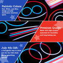JOYIN Patriotic Red, White & Blue Light-Up Glow Party Supplies - 162 Pcs
