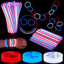 JOYIN Patriotic Red, White & Blue Light-Up Glow Party Supplies - 162 Pcs