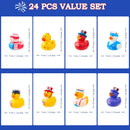 JOYIN Patriotic Red, White & Blue Rubber Ducks Toy Set - 24 Pcs