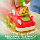JOYIN Press & Go Inertial Animal Cars - 4-Pack Toddler Toys