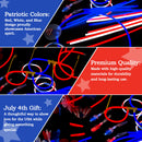 JOYIN Red, White & Blue 4th of July Glow Sticks & Accessories Pack