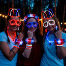 JOYIN Red, White & Blue 4th of July Glow Sticks & Accessories Pack