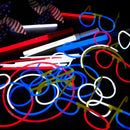 JOYIN Red, White & Blue Patriotic Glow Sticks & Accessories Pack - 90 Pcs