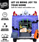 Joiedomi 6 FT Halloween Inflatable Castle with LED Lights - Pumpkin & Ghost Trunk or Treat Outdoor Decoration