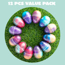Joyin 12 Pcs Prefilled Easter Eggs with Galaxy Slime & Toys