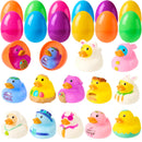 Joyin 12pcs Prefilled Easter Eggs with Rubber Ducks