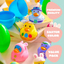 Joyin 12pcs Prefilled Easter Eggs with Rubber Ducks