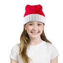Kids Warm Knit Christmas Beanie Hat with Pom Poms
