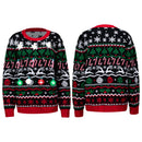 LED Ugly Christmas Sweater, Built-in Light Bulbs for Men, Women