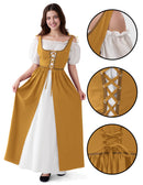Medieval Renaissance Maxi Dress | Women Halloween Peasant Costume