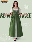 Medieval Renaissance Peasant Maxi Dress for Women