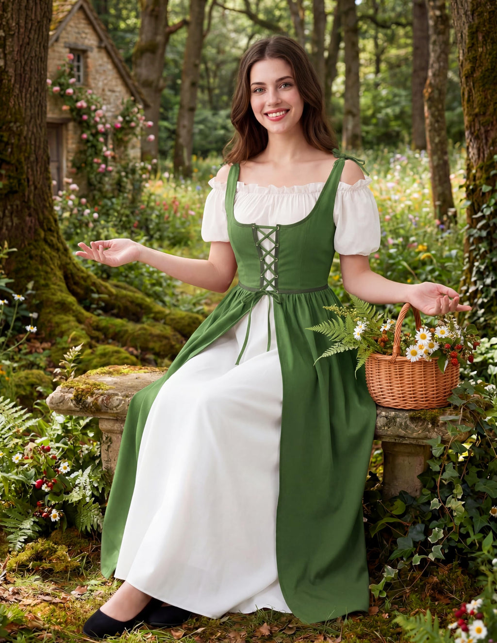 Short Sleeve Renaissance Dress for Women