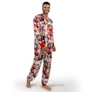 Men Cute Cat Print Christmas Hooded Pajamas, Adults Christmas Pajamas Outfits