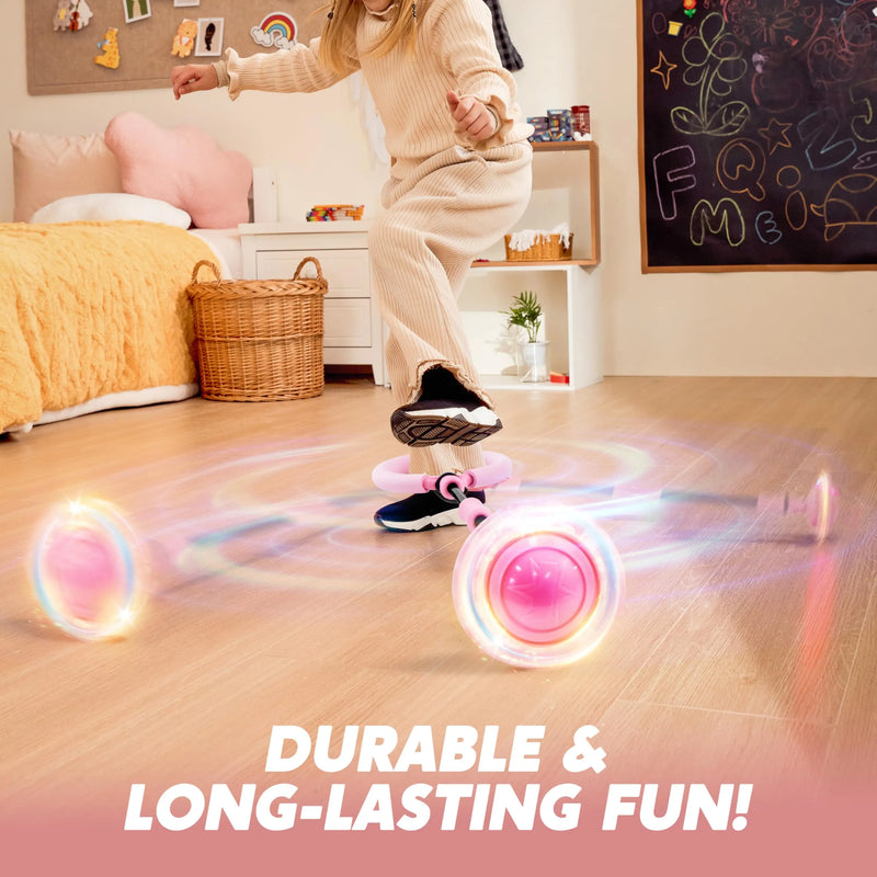 Pink Ankle Skip Ball with Flashing Lights, Skip it Toy