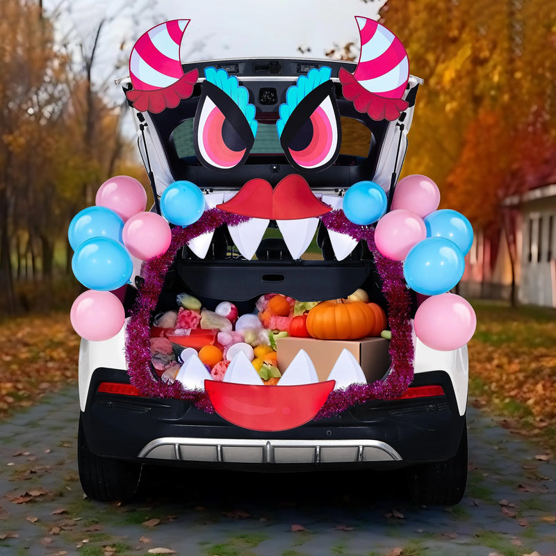 Pink Monster Halloween Trunk or Treat Decor Kit