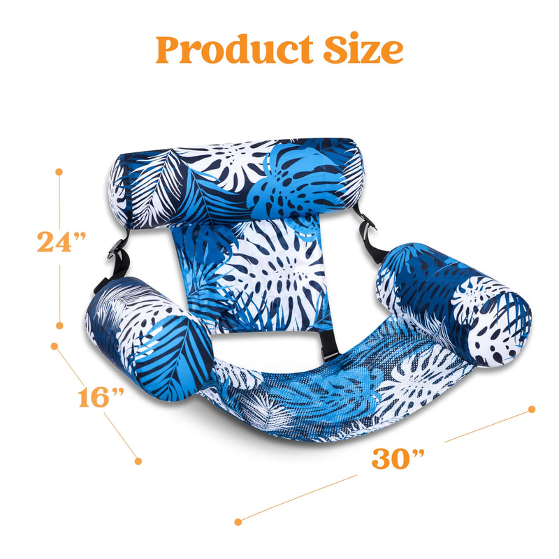 Plant Pattern Inflatable Pool Floats Lounge Chairs for Adult