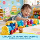 Play-Act Montessori Dinosaur Number Train Toy - Counting Matching Sorting Learning Toy with 9 Dinosaurs for Toddlers 1-3 Years Old