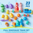 Play-Act Montessori Dinosaur Number Train Toy - Counting Matching Sorting Learning Toy with 9 Dinosaurs for Toddlers 1-3 Years Old