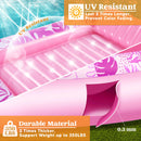 SLOOSH-Extra Large Inflatable Tanning Pool & Yard Lounger With Cup Holder, Pink