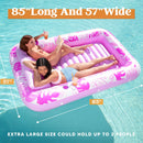 SLOOSH-Extra Large Inflatable Tanning Pool & Yard Lounger With Cup Holder, Pink