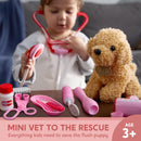 SYNCFUN 22 PCS Doctor & Veterinarian Playset for Girls