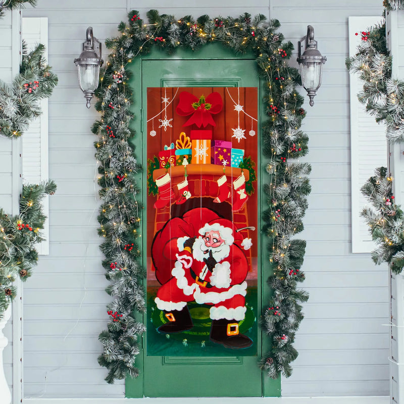 Silent Night Santa Door Cover