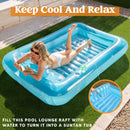 Sloosh-XL Inflatable Tanning Pool Lounge Float, 85inx 57inExtra Large Sun Tan Tub Adult Pool Floats Raft