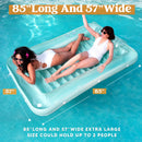 Sloosh-XL Inflatable Tanning Pool Lounge Float, 85in x 57in Extra Large Sun Tan Tub Adult Pool Floats Raft