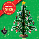 Christmas Advent Calendar Tabletop Wooden Christmas Tree and 24 Ornaments