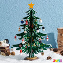 Christmas Advent Calendar Tabletop Wooden Christmas Tree and 24 Ornaments