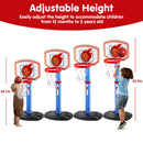 Toddler Basketball Arcade Game Set, Adjustable Basketball Goal with 4 Balls for Kids