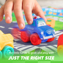 Toy Cars for Toddlers, 8 PCS Rubber Cartoon Cars with Play Mat