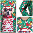 Unisex Ugly Sweatshirt, LED Light Up Reindeer Puppy Christmas Sweater