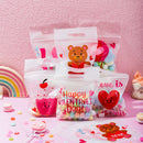 36 Pcs Valentine's Day Cellophane Gift Bags - 6 Designs for Candy, Cookies & Kids Party Favors