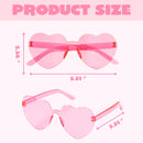 6Pcs Valentine’s Day Heart Shape Rimless Sunglasses