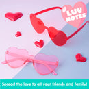 6Pcs Valentine’s Day Heart Shape Rimless Sunglasses