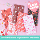 Valentine's Day Paper Gift Bags - 24 Pcs 9.6" with Love Stickers
