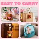 Valentine's Day Party Favors Bulk 24 Pack, Plush Teddy Bears Holding Hearts with Cards