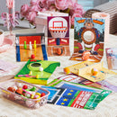 Valentine's Day Sports Party Favors for Kids - 28 Game Cards + 7 Mini Sports Ball Erasers (Football Basketball Soccer) | Class Prizes Goodie Bag Stuffers