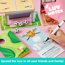 Valentine's Day Sports Party Favors for Kids - 28 Game Cards + 7 Mini Sports Ball Erasers (Football Basketball Soccer) | Class Prizes Goodie Bag Stuffers