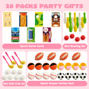 Valentine's Day Sports Party Favors for Kids - 28 Game Cards + 7 Mini Sports Ball Erasers (Football Basketball Soccer) | Class Prizes Goodie Bag Stuffers