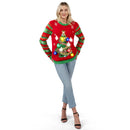 Woman Light Up Pullover Ugly Sweater Dress