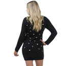 Woman Ugly Sweater Dress with 3D Christmas Tree and Novelty Light